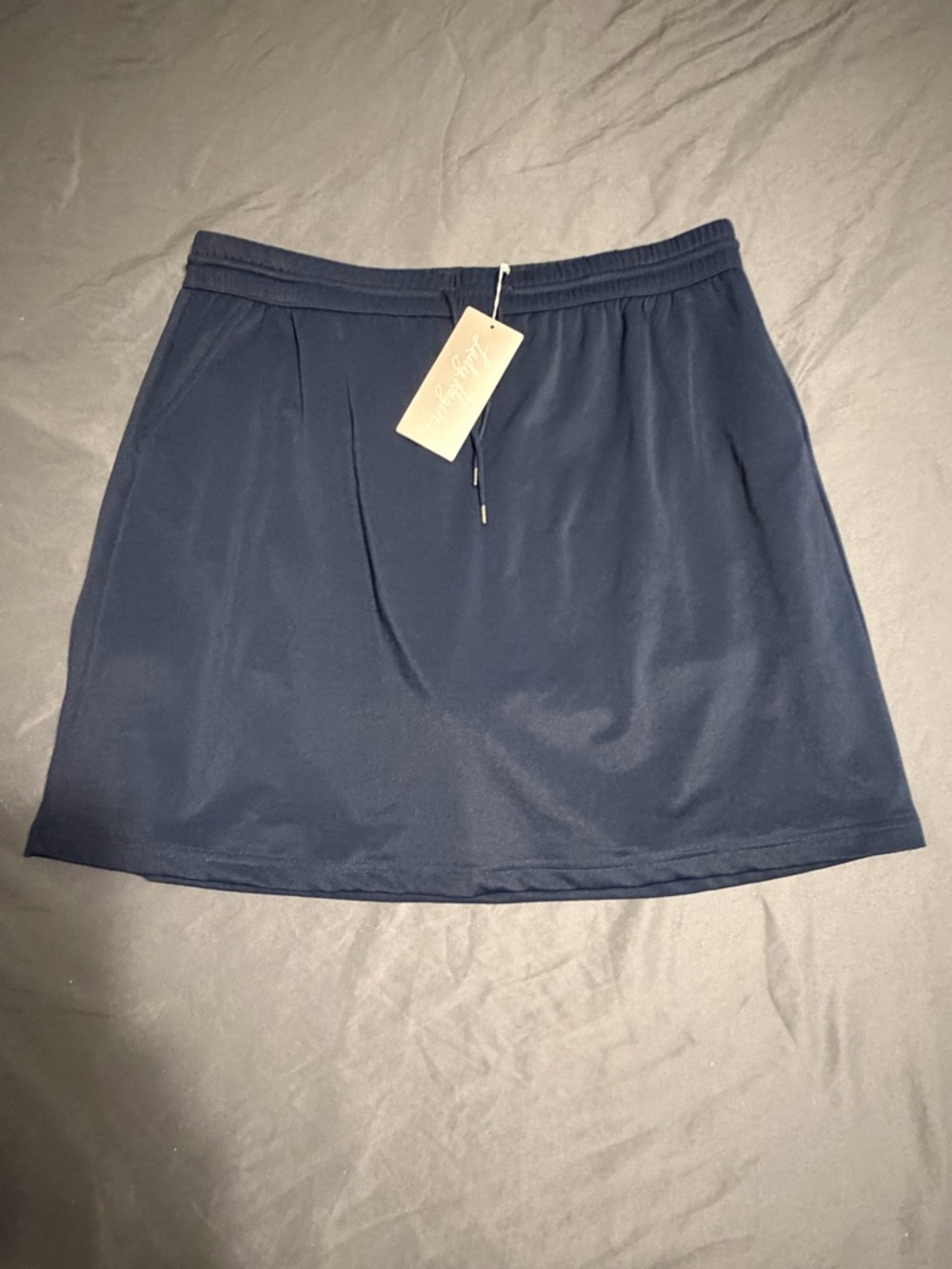 Lady Hagen Navy Pull-On Mini Skirt